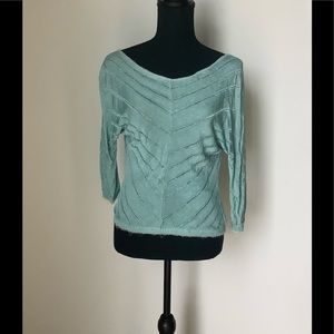 Roberto Cavalli vintage pure silk aqua blue sweater top.